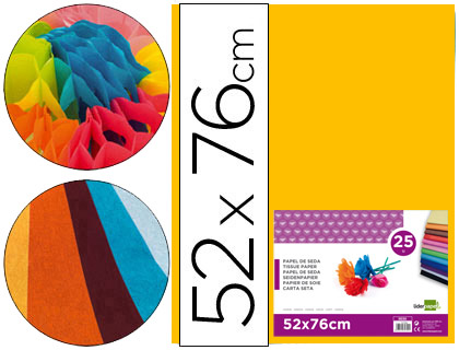 25h. papel seda Liderpapel 52x76cm. 18g/m² naranja